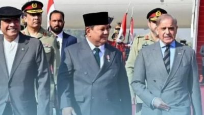 Tiba di Pakistan, Prabowo Disambut Presiden Ali Zardar dan PM Sharif