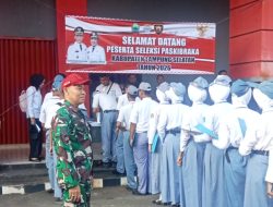 Semangat Generasi Muda, Babinsa Koramil 421-06/Natar Dampingi Peserta Seleksi Paskibraka Kabupaten Lampung Selatan